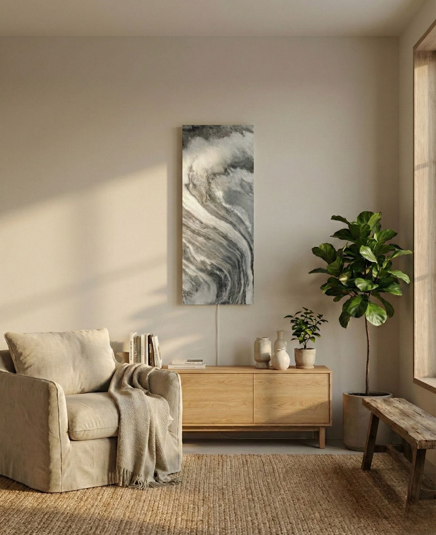 Mörk marmor 800 watt