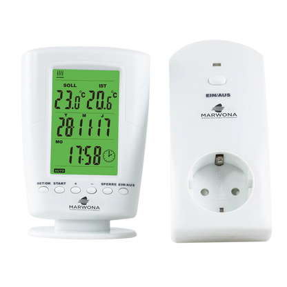 Digital Radio Thermostat inklusive mottagare
